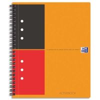 Logo Oxford cahier activebook spirales 160 pages perfores 80g ligne 6mm 17x21cm couverture polypro oran 019991