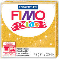 Logo Fimo kids pâte à modeller, à cuire, bleu paillette, 42 g 57890113