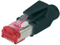 Logo Connecteurs rj45 hirose, cat.6, blind�, jaune (x10)