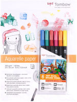 Logo Tombow lot spcial nol 'aquarelle', avec bloc aquarelle 1230435