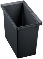 Logo Poubelle select 19 litres, plastique, noir 229332