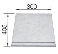 Logo Planche � d�couper en plastique marbre aspect 405 x 300 x 24 mm, plastique 217951