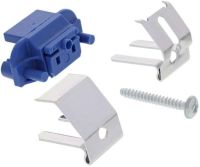 Logo Pattes de fixation pr�henseur en-dessous set 6 pi�ce ngsous-montage - socle plastique bleu avec clip - lot de 6 - encastrement a