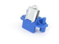 Logo Patte de fixation (�chancrure) 1 pi�ce silgranit� �viers nettogu�pour plans de travail en bois - socle plastique bleu avec clip 