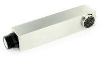 Logo Douchette quadris-s acier inoxydable bross aspect brillant complte, surface mtallique, inox bross aspect brillant, haute pre
