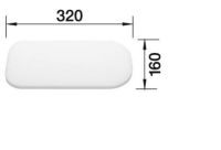 Logo Planche � d�couper en grande qualit� plastique profi blanc, plastique 208907