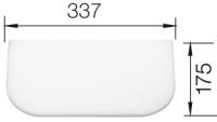 Logo Planche � d�couper en grande qualit� plastique blanc classic 45 s 335 x 175 mm, plastique 137880
