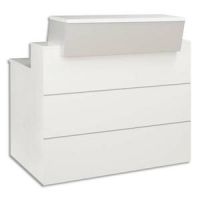 Logo Banque d'accueil gris sunday - l120 x h110/74 x p72/83 cm - gautier  210397