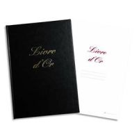 Logo Elve livre d'or format 210x160mm noir 148 pages. couverture aspect cuir 731551