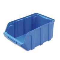 Logo Viso bac de rangement  bec 10l tekni avec porte tiquette en polypropylne bleu l20xh15xp33cm 190416