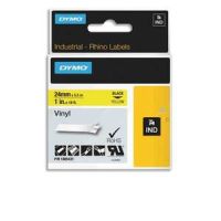 Logo Dymo ruban rhino 24 mm vinyl noir sur jaune 1805431 226069