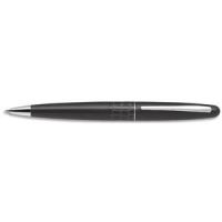 Logo Pilot stylo bille mrdile noir, pointe moyenne, encre bleue, livr avec un crin 318622