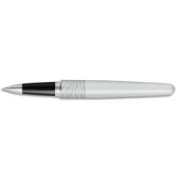 Logo Pilot stylo roller mr blanc, pointe moyenne, encre noire, livr avec un crin 318650