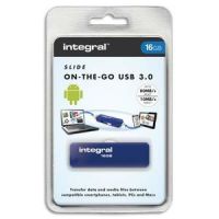 Logo Integral cl usb 3.0/micro usb otg slide 16go bleue + redevance infd16gbsldotg3.0. 316059