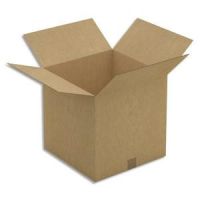 Logo Emballage paquet de 25 caisses amricaines en carton brun simple cannelure - dim. : l40 x h40 x p40  705763