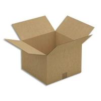 Logo Emballage paquet de 25 caisses amricaines en carton brun simple cannelure - dim. : l35 x h25 x p35  705760