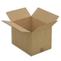 Logo Emballage paquet de 20 caisses amricaines en carton brun simple cannelure - dim. : l39 x h28 x p29  705761