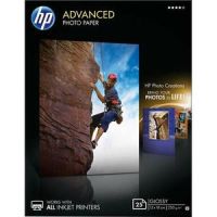 Logo Hp pack de 25 papier photo advanced jet d'encre brillant 250g 13x18 q8696a 301617