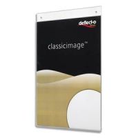 Logo Deflecto porte-visuel mural format horizontal a4 - dimensions l32,3 x h21,3 x p0,18 cm transparent 018884