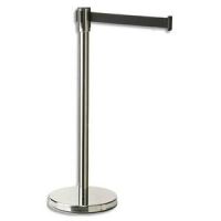 Logo Rossignol lot de deux poteaux inox  sangle noire de 2 mtres - socle d36 cm, poteau d6,3 hauteur 1  139936