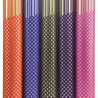 Logo Clairefontaine rouleau papier cadeau recto/verso (point & ray) 80g 2x0,70m 5 coloris assortis 232057