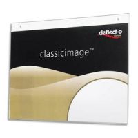 Logo Deflecto porte-visuel mural format paysage a4 - dimensions l29,7 x h23,4 x p0,18 cm transparent 018876