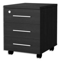 Logo Mt international caisson mobile 3 tiroirs mt1 concept - dimensions : l42 x h54 x p50 cm noir frne 448860