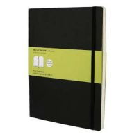 Logo Moleskine carnet de note couverture souple 19x25cm 192 pages unies blanches. coloris noir 155021