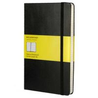 Logo Moleskine carnet de note couverture rigide 13x21cm 240 pages quadrilles 5x5. coloris noir 154943