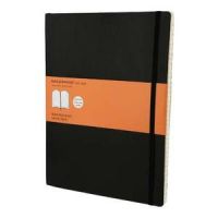 Logo Moleskine carnet de note couverture souple 19x25cm 192 pages lignes. coloris noir 154924