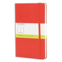 Logo Moleskine carnet de note couverture rigide 13x21cm 240 pages unies. couverture rouge 155001