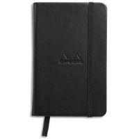 Logo Rhodia webnotebook 9x14cm 192 pages ivoire lignes 90g couverture noire et fermeture lastique 227164