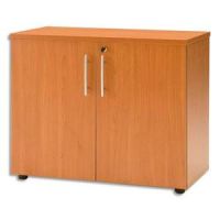 Logo Mt international armoire basse portes pleines merisier impact - dimensions : l 90 x h73 x p48 cm 053755