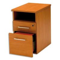 Logo Mt international caisson hauteur bureau 2 tiroirs dont 1 pour ds merisier impact l41 x h73 x p50 cm 053641