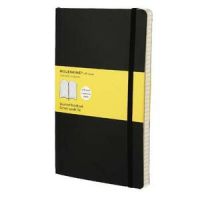Logo Moleskine carnet de note couverture souple 13x21cm 192 pages quadrilles 5x5. coloris noir 154968