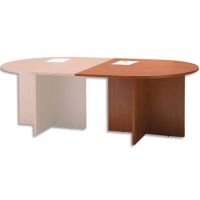 Logo Mt international module 1/2 rond pour table de runion merisier impact - dim. : l108 x h 73 x p120 c 053828