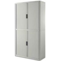 Logo Paperflow easyoffice armoire dmontable corps en ps teint et rideau gris - dim l110x h204x p41,5 cm 203753