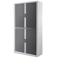 Logo Paperflow easyoffice armoire dmontable corps en ps teint blanc rideau anthracite l110x h204x p41,5 203921