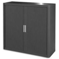 Logo Paperflow easyoffice armoire dmontable corps en ps teint et rideau anthracite - dim l110xh104xp41, 203763