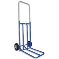 Logo Safetool diableret en acier bleu, capacit 80kg, bavette l27 x p40 cm - dim. l42 x h100 x p57 cm 606033