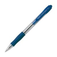 Logo Pilot stylo  bille rechargeable pointe fine rtractable encre bleue corps plastique + grip super gr 567009