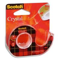 Logo Scotch ruban adhsif crystal transparent 19mmx25m, sur dvidoir 562974