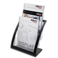 Logo Deflecto porte-brochures 3 compart. a4 contemporary + porte cartes a4 l28,9xh34,9xp15,6 cm transpare 214085