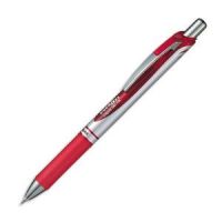 Logo Pentel stylo  bille energel rtractable 0.7mm rouge bl77 077577