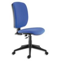 Logo Sige dactylo kilima haut dossier en tissu bleu,  contact permanent, sans accoudoirs 749468