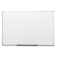 Logo 5 etoiles tableau blanc magnetique laqu cadre alu gris 90x120 cm 908441