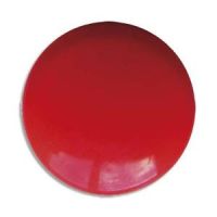 Logo 5 etoiles boite de 12 aimants 15 mm ronds rouge 911283