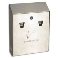 Logo Rubbermaid cendrier mural extrieur en acier inoxydable inox - dimensions : l25,4 x h31,8 x p7,6 cm 292718