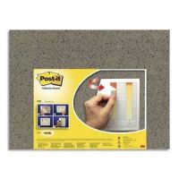 Logo Post-it panneau adhsif d'affichage surface brun, documents repositionnables - format : l58,5 x h46  537352