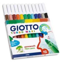 Logo Giotto etui 12 feutres turbo maxi. pointe large. coloris assortis 435463